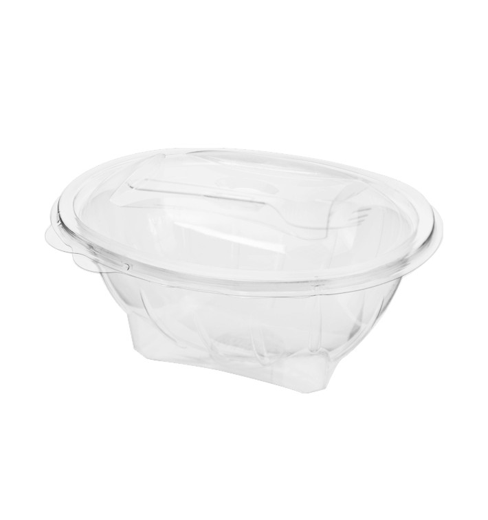 Miski na Zawi z Uchwytamich APET z Widelczyki 750ml 190x140x95mm (75 Sztuk) Miski na Zawi z Uchwytamich APET z Widelczyki 750ml 190x140x95mm (75 Sztuk)