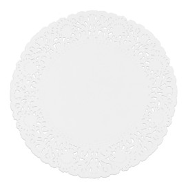 Serwetki Papierowe Ozdobne Białe "Litos" Ø180mm (2000 Sztuk)