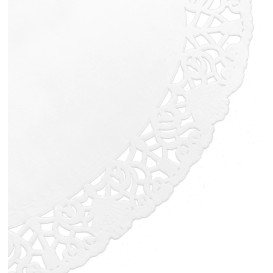 Serwetki Papierowe Ozdobne Oval Białe "Litos" 18x25cm (250 Sztuk)