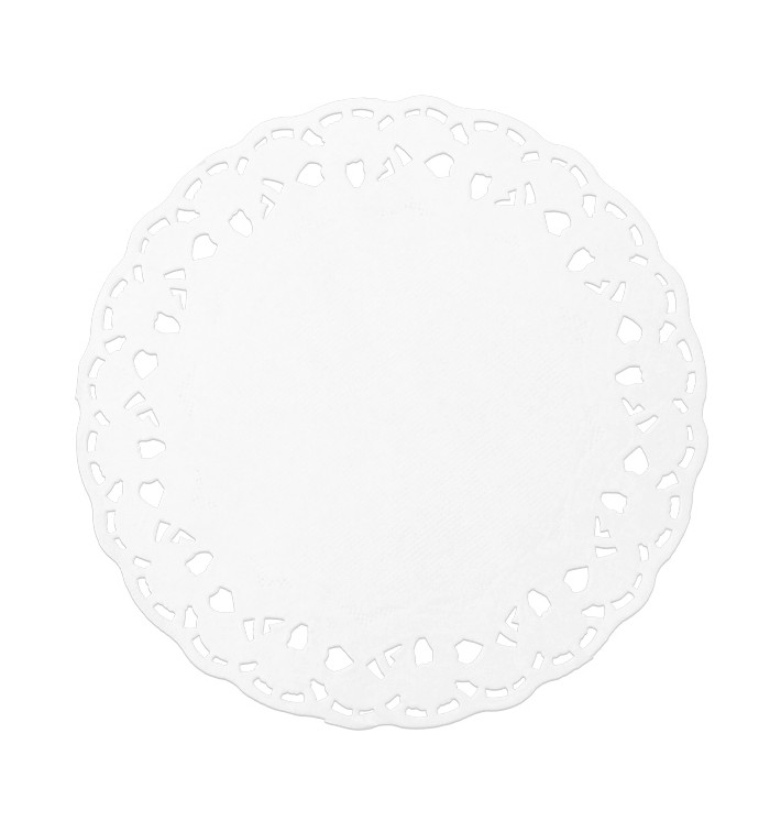 Serwetki Papierowe Ozdobne Białe "Litos" Ø100mm (2000 Sztuk) Serwetki Papierowe Ozdobne Białe "Litos" Ø100mm (2000 Sztuk)