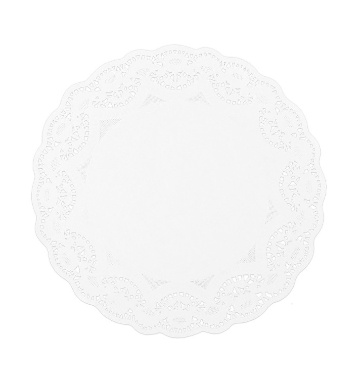Serwetki Papierowe Ozdobne Białe "Litos" Ø340mm (250 Sztuk) Serwetki Papierowe Ozdobne Białe "Litos" Ø340mm (250 Sztuk)