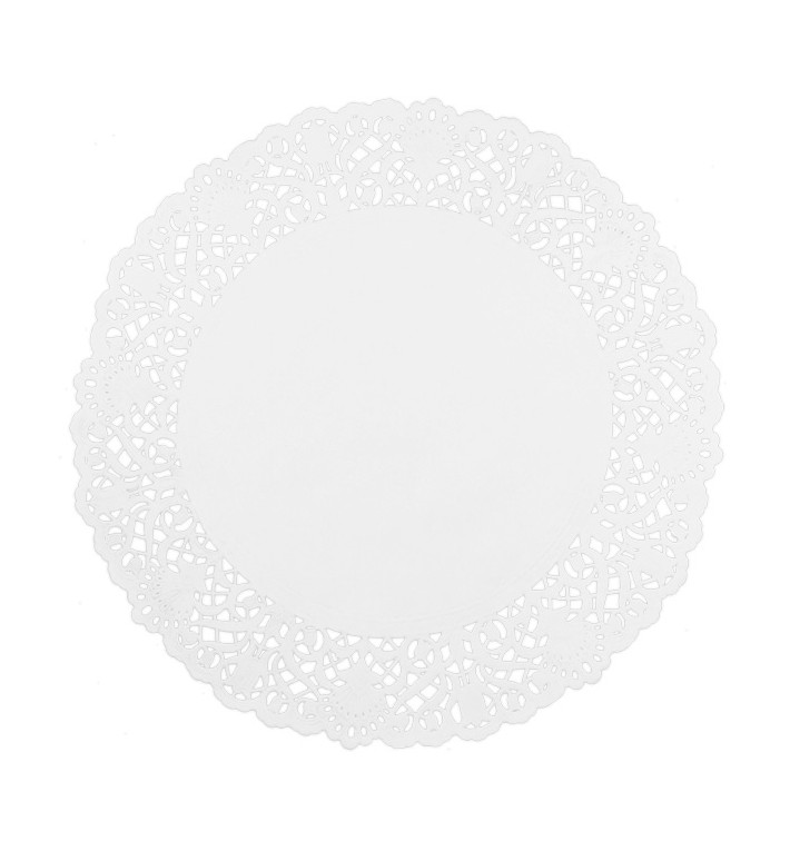 Serwetki Papierowe Ozdobne Białe "Litos" Ø260mm (2000 Sztuk) Serwetki Papierowe Ozdobne Białe "Litos" Ø260mm (2000 Sztuk)