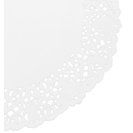 Serwetki Papierowe Ozdobne Białe "Litos" Ø260mm (2000 Sztuk)