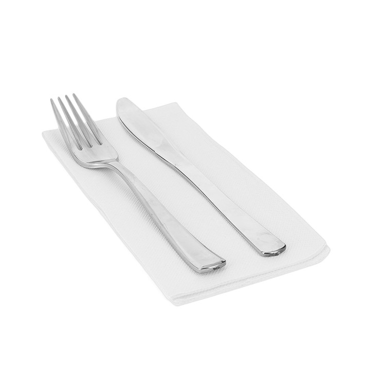 Serwetki Papierowe 1/8 40x40cm Białe 2 Warstwy (1.200 Sztuk) Serwetki Papierowe 1/8 40x40cm Białe 2 Warstwy (1.200 Sztuk)