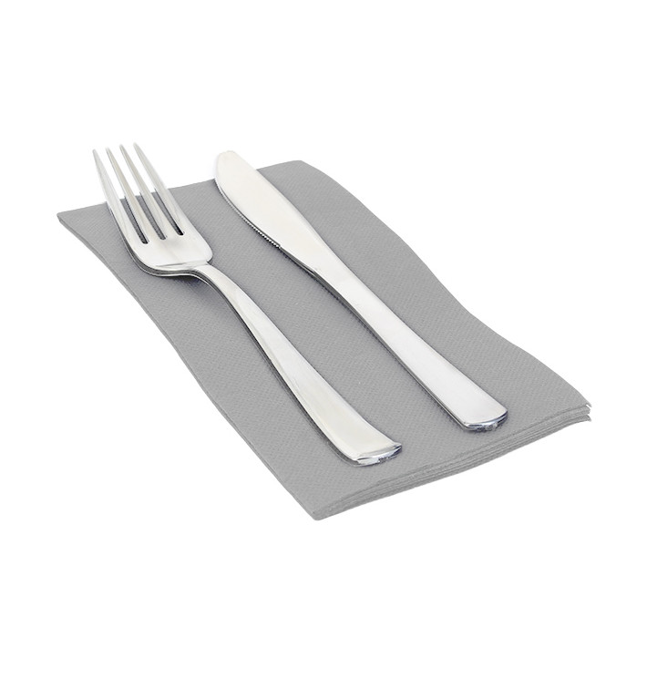 Serwetki Papierowe 1/8 Szare 2 Warstwy 40x40cm (50 Sztuk) Serwetki Papierowe 1/8 Szare 2 Warstwy 40x40cm (50 Sztuk)