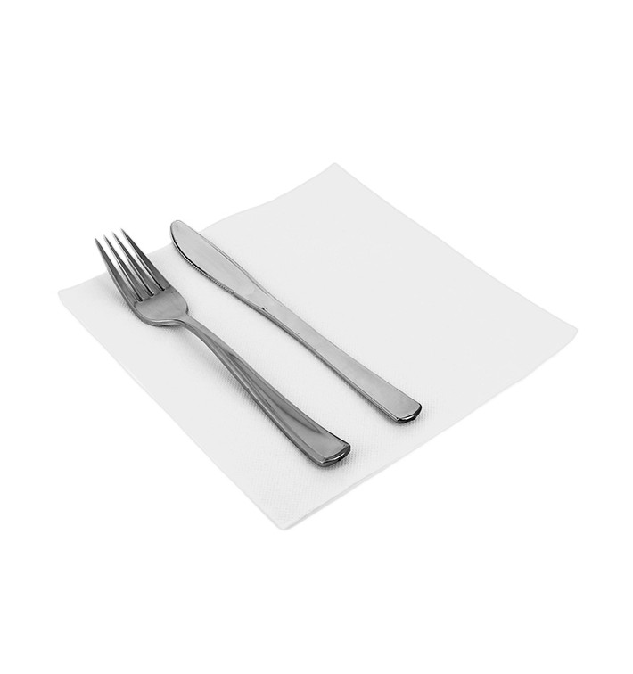 Serwetki Papierowe 40x40cm Białe 2 Warstwy (50 Sztuk) Serwetki Papierowe 40x40cm Białe 2 Warstwy (50 Sztuk)