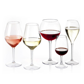 Kieliszki Wielokrotnego Użytku na Wino Tritan Przezroczyste 240ml (6 Sztuk)