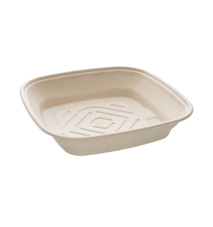 Miski Trzciny Cukrowej Kwadratowi Naturalne 4500ml 36cm (5 Sztuk) Miski Trzciny Cukrowej Kwadratowi Naturalne 4500ml 36cm (5 Sztuk)