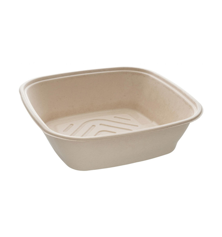 Miski Trzciny Cukrowej Kwadratowi Naturalne 7000ml 36cm (25 Sztuk) Miski Trzciny Cukrowej Kwadratowi Naturalne 7000ml 36cm (25 Sztuk)