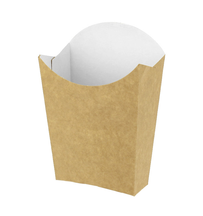 Pudełka Kraft na Frytki Średnie 8,2x3,5x12,5cm (25 Sztuk) Pudełka Kraft na Frytki Średnie 8,2x3,5x12,5cm (25 Sztuk)