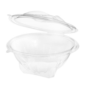 Miski Okrągły Zawiasie APET Przezroczyste 1000ml Ø186mm (20 Sztuk)