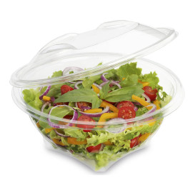 Miski Okrągły Zawiasie APET Przezroczyste 1000ml Ø186mm (20 Sztuk)