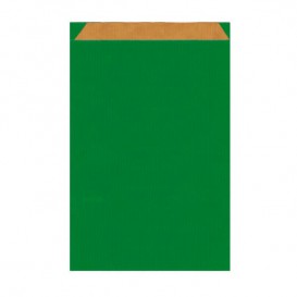 Koperty Papierowe Kraft Zielone 12+5x18cm 