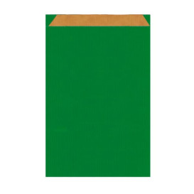 Koperty Papierowe Kraft Zielone 12+5x18cm 