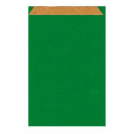 Koperty Papierowe Kraft Zielone 26+9x38cm 