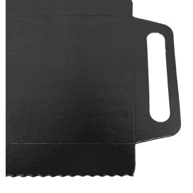 Tacki Papierowe Prostokątny Czarni z Uchwytami 30x12 cm (600 Sztuk)