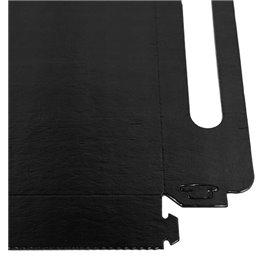 Tacki Papierowe Prostokątny Czarni z Uchwytami 16x23 cm (500 Sztuk)
