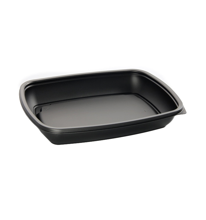Pojemniki Plastikowe PP Czarni 600ml 23x16,5cm (300 Sztuk) Pojemniki Plastikowe PP Czarni 600ml 23x16,5cm (300 Sztuk)