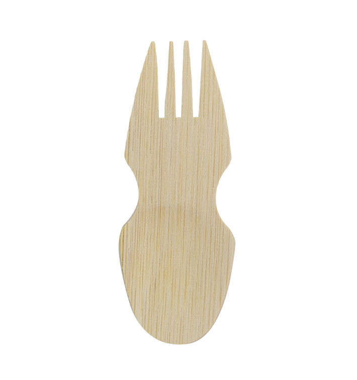 Widelczyki Spork Bambusowe 9cm (240 Sztuk) Widelczyki Spork Bambusowe 9cm (240 Sztuk)