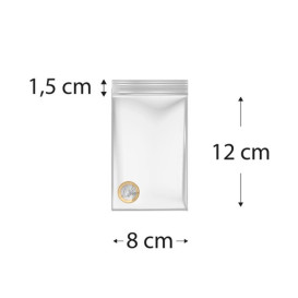 Woreczki Strunowe Zamkiem ZIP 8x12cm G200 (100 Sztuk)