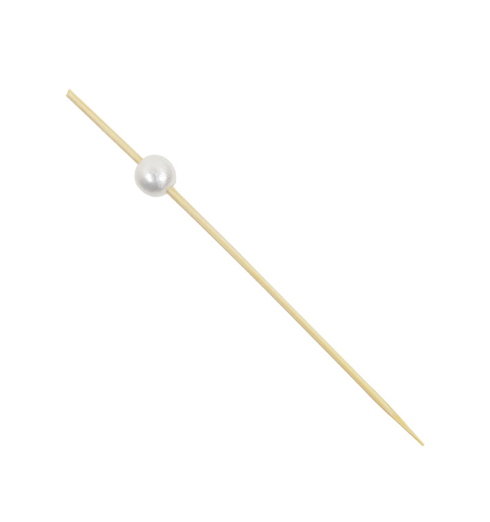 Szpikulce do Mięsa Bambusowe Dekoracje Perła 9cm (1.200 Sztuk) Szpikulce do Mięsa Bambusowe Dekoracje Perła 9cm (1.200 Sztuk)