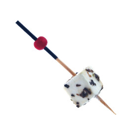 Patyczki Bambusowe Czerwony i czarny 7cm (100 Sztuk)