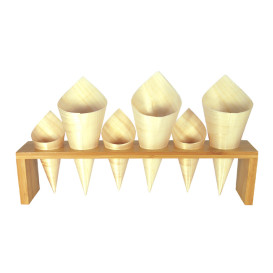Stand Bambusowa na Rożków 33,5x6x8cm (15 Sztuk)