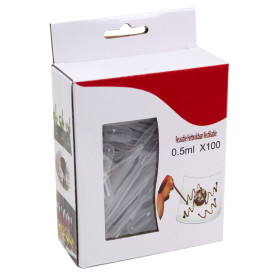 Plastic Food Grade Pipettes 0,5ml 7cm (100 Sztuk) 