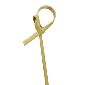 Szpikulce do Mięsa Bambúsowe Węzłem Zielone Naturalne 10cm (1.200 Sztuk)
