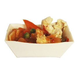 Fingerfood-Miseczka Drewniana "Łódka" 140ml 11x7cm (24 Sztuk)