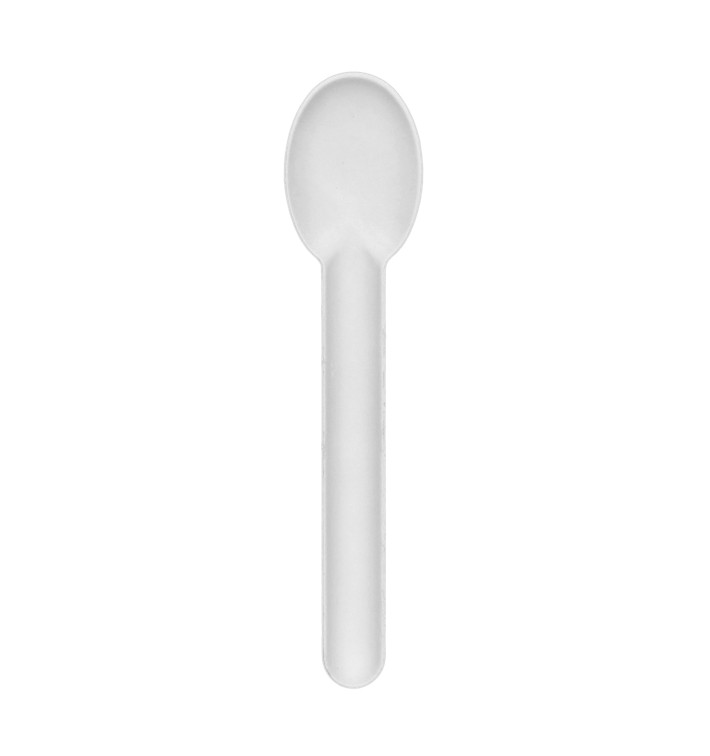 Łyżka Trzciny Cukrowej Białe 16cm (50 sztuk) Łyżka Trzciny Cukrowej Białe 16cm (50 sztuk)