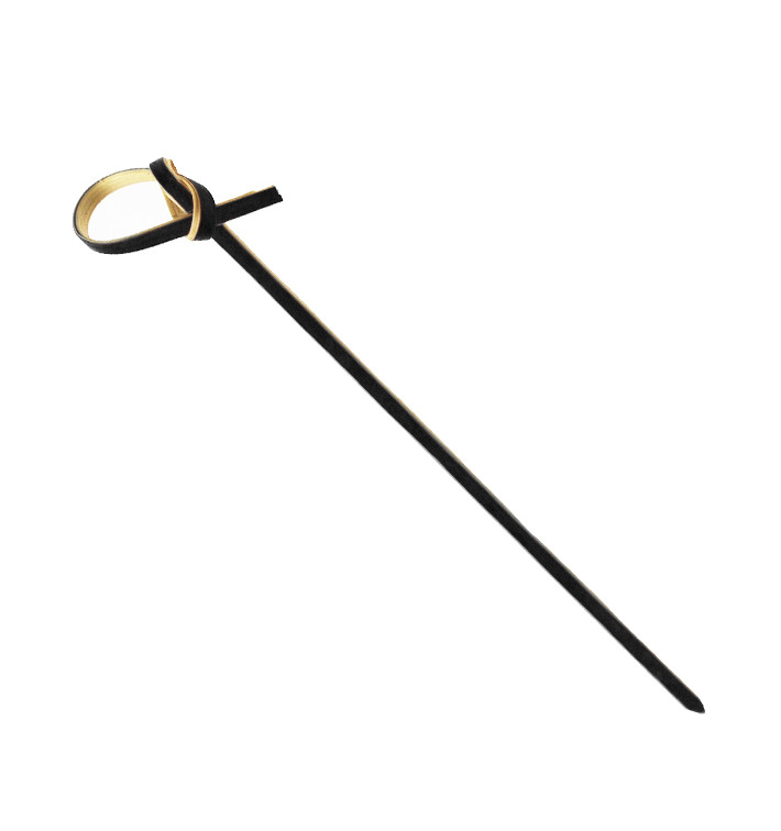 Szpikulce do Mięsa Bambúsowe Dekoracje Węzłem Czarni 10cm (2.500 Sztuk) Szpikulce do Mięsa Bambúsowe Dekoracje Węzłem Czarni 10cm (2.500 Sztuk)