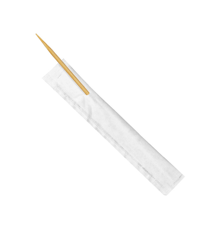 Wykałaczki Drewniane 2 Końcówki w Papierku Papierowe 65mm (5 Sztuk) Wykałaczki Drewniane 2 Końcówki w Papierku Papierowe 65mm (5 Sztuk)