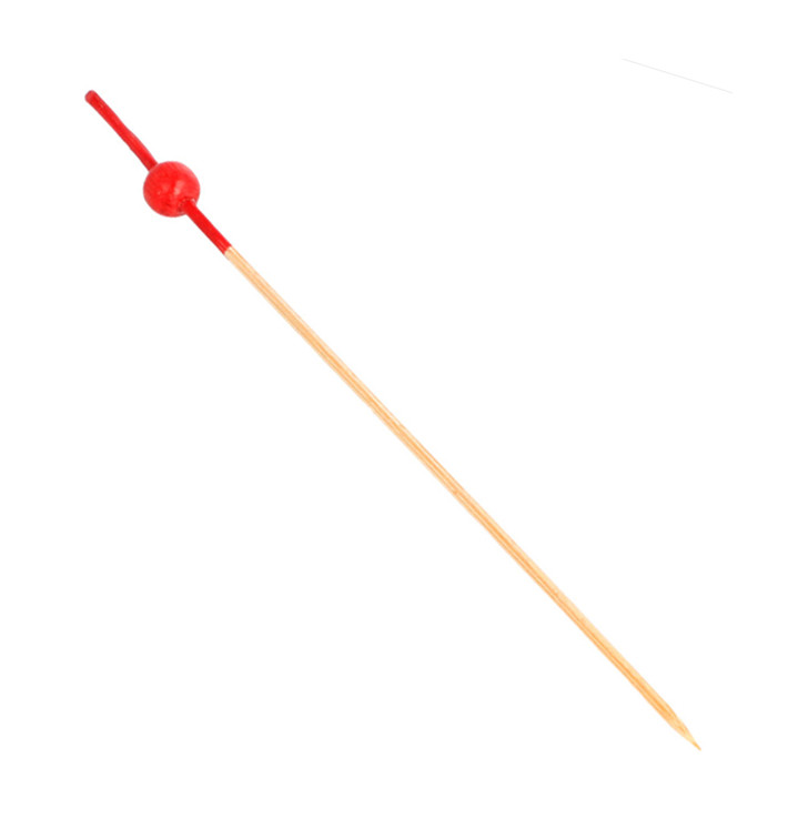 Szpikulce do Mięsa Bambusowe Dekoracje Piłka Czerwerne 120 mm (100 Sztuk) Szpikulce do Mięsa Bambusowe Dekoracje Piłka Czerwerne 120 mm (100 Sztuk)