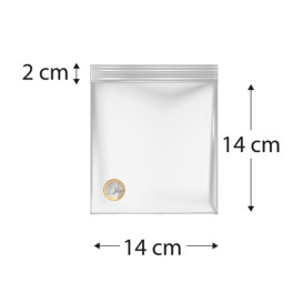 Woreczki Strunowe Zamkiem ZIP 14x14cm G200 (100 Sztuk)