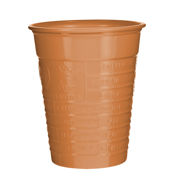 Kubki Plastikowe PS Orange 200ml Ø7cm (50 Sztuk)