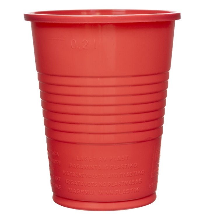 Kubki Plastikowe PS Czerwerne 200ml Ø7cm (50 Sztuk) Kubki Plastikowe PS Czerwerne 200ml Ø7cm (50 Sztuk)