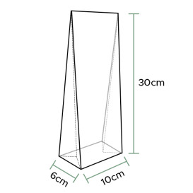 Torby Polipropylen Kwadrat 10x30+6cm G160 (100 Sztuk)