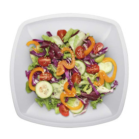 Talerz Twardy Wielokrotnego Użytku Płaski Białe "Square" PP 23cm (25 Sztuk)