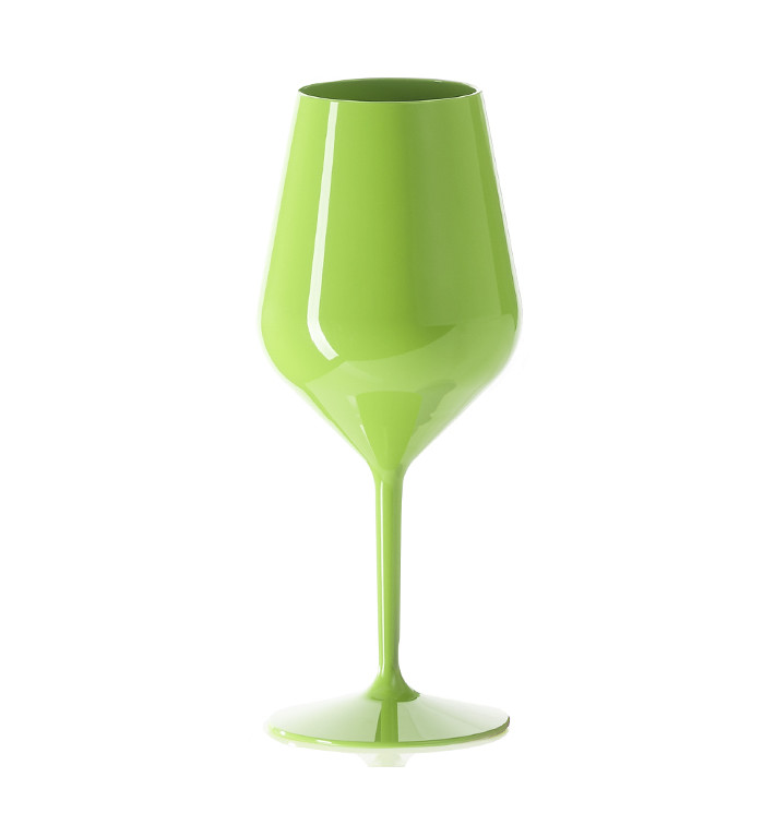Kieliszki Użytku na Wino Wielokrotnego Tritan Zielony 470ml (1 Szt) Kieliszki Użytku na Wino Wielokrotnego Tritan Zielony 470ml (1 Szt)