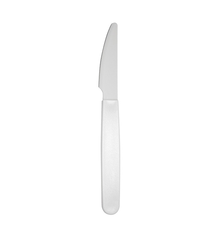 Nóż Wielokrotnego użytku Trwały PP Białe 18,5CM (6 Sztuk) Nóż Wielokrotnego użytku Trwały PP Białe 18,5CM (6 Sztuk)