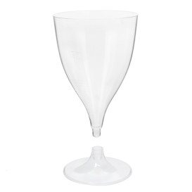 Kieliszki Plastikowe Wino na Podstawie Przezroczyste 200ml 2P (20 Sztuk)