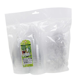 Kieliszki Plastikowe Wino na Podstawie Przezroczyste 200ml 2P (20 Sztuk)