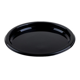 Talerz Plastikowe Okrągłe Czarni 23 cm (250 Sztuk)