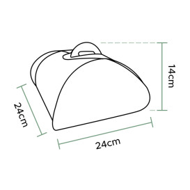 Pudełka Papierowe Kraft Motyle na Ciasto 24x24x14cm (100 Sztuk)