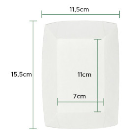 Tacki Łódki Papierowe 300ml Kraft 11x7x3,5cm (25 Sztuk)