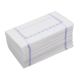 Serwetki Papierowe Zigzag Białe Ozdobne 14x14cm (250 Sztuk)
