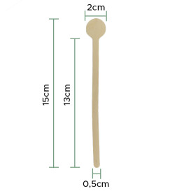 Mieszadełka Drewniane na Whisky 150 mm (1000 Sztuk)