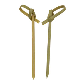 Patyczki Bambusowe do Przekąsek "Knot" 7cm w pudełku (100 Sztuk)