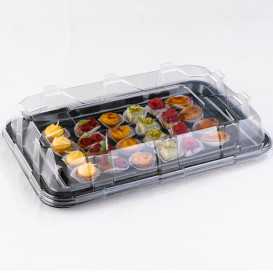 Tacki Plastikowe Prostokątny Marmur 35X24 cm (5 Sztuk)